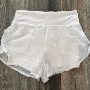 white athletic shorts